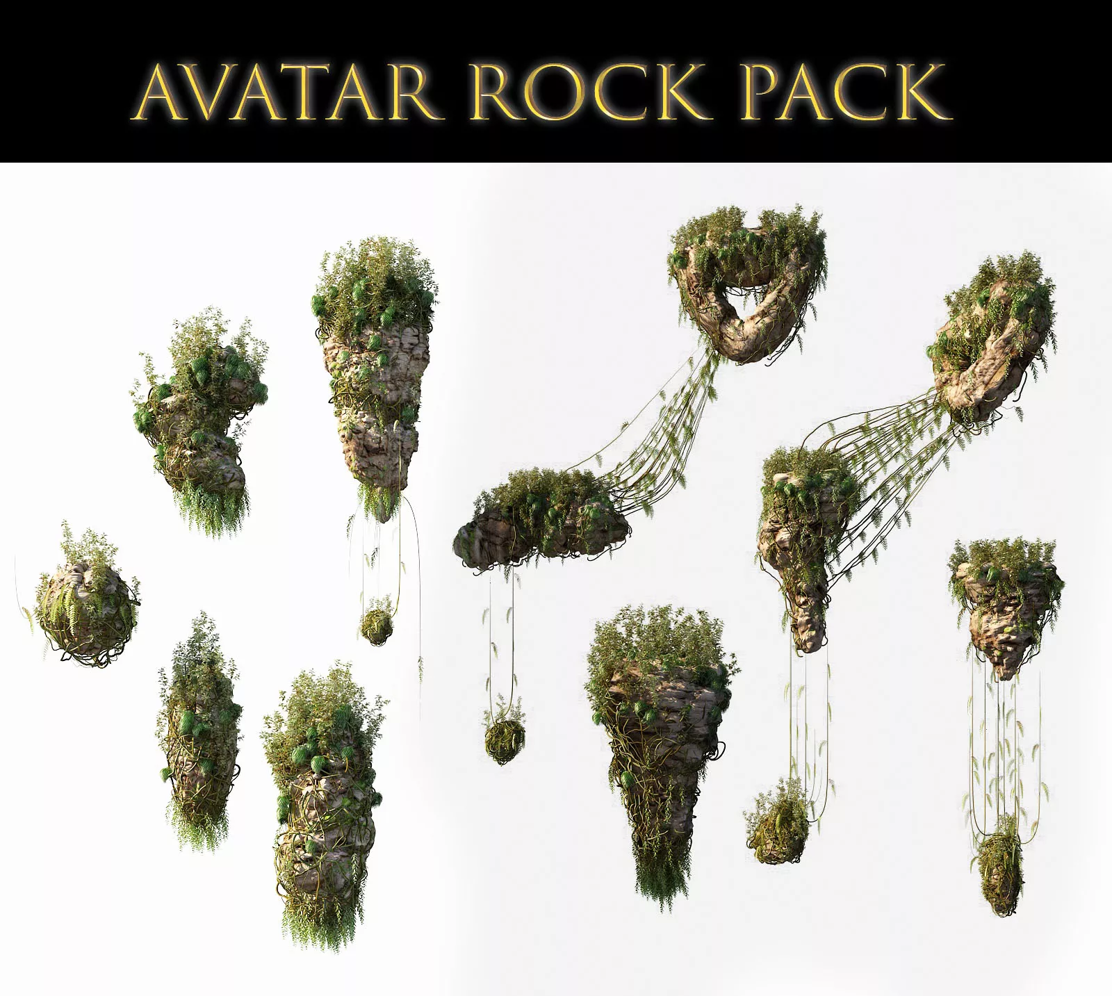 Avatar Rocks Pack Low-poly 3D model
