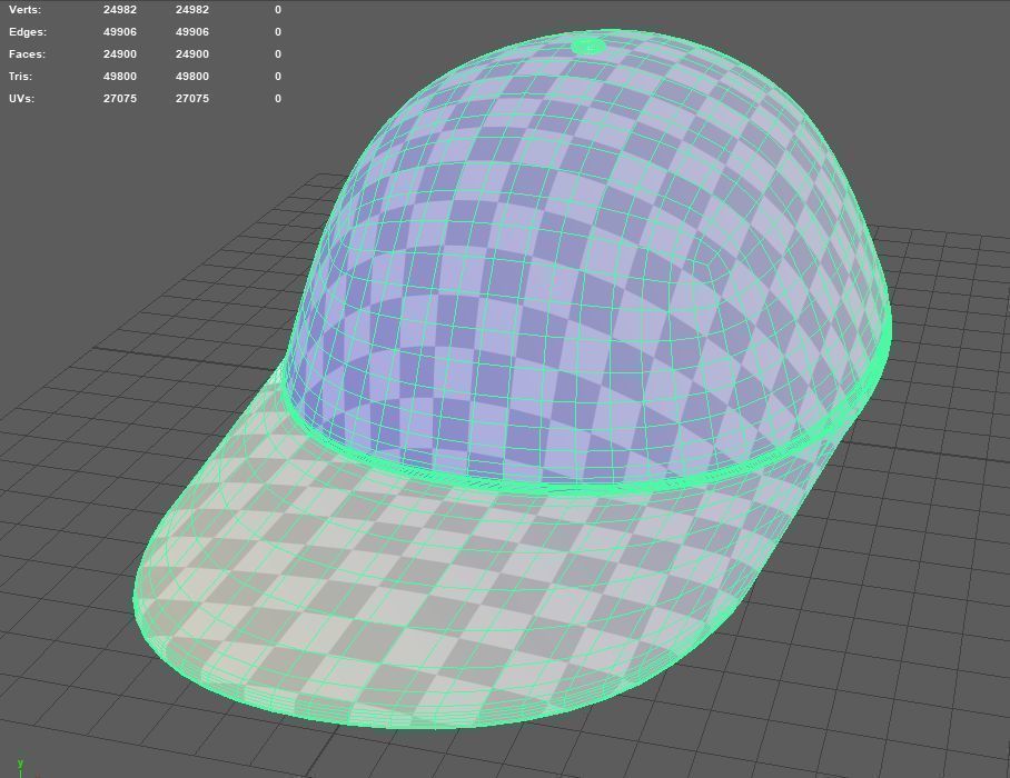 Camouflage Baseball Cap Woodland  3D model_2