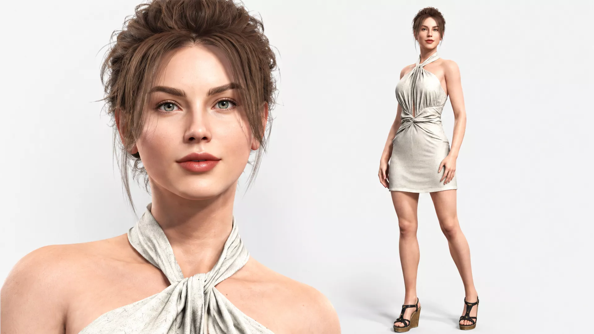 Beautiful Realistic Girl 3D Character 3D model