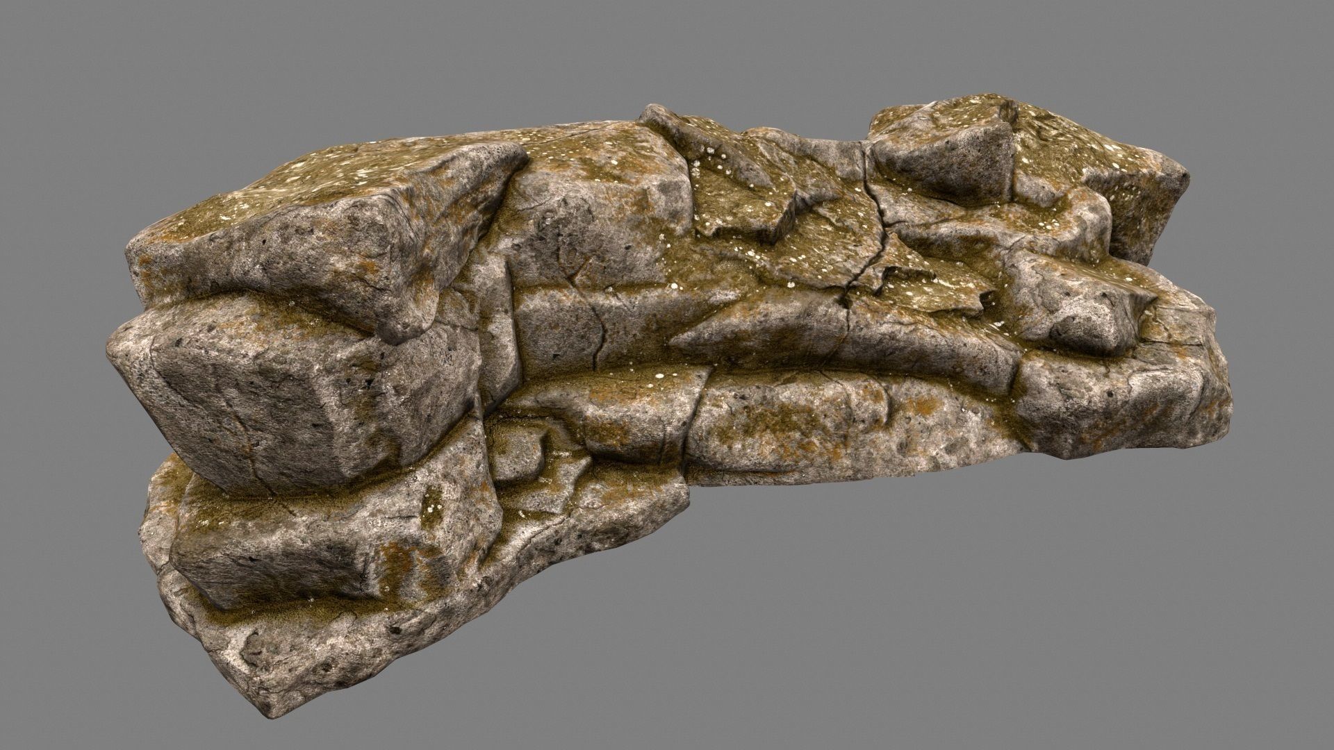 Desert Rock Low-poly 3D model_1