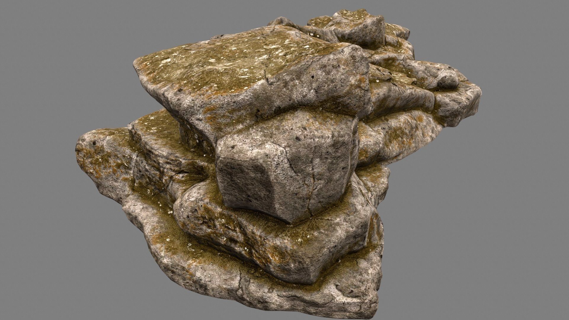 Desert Rock Low-poly 3D model_2