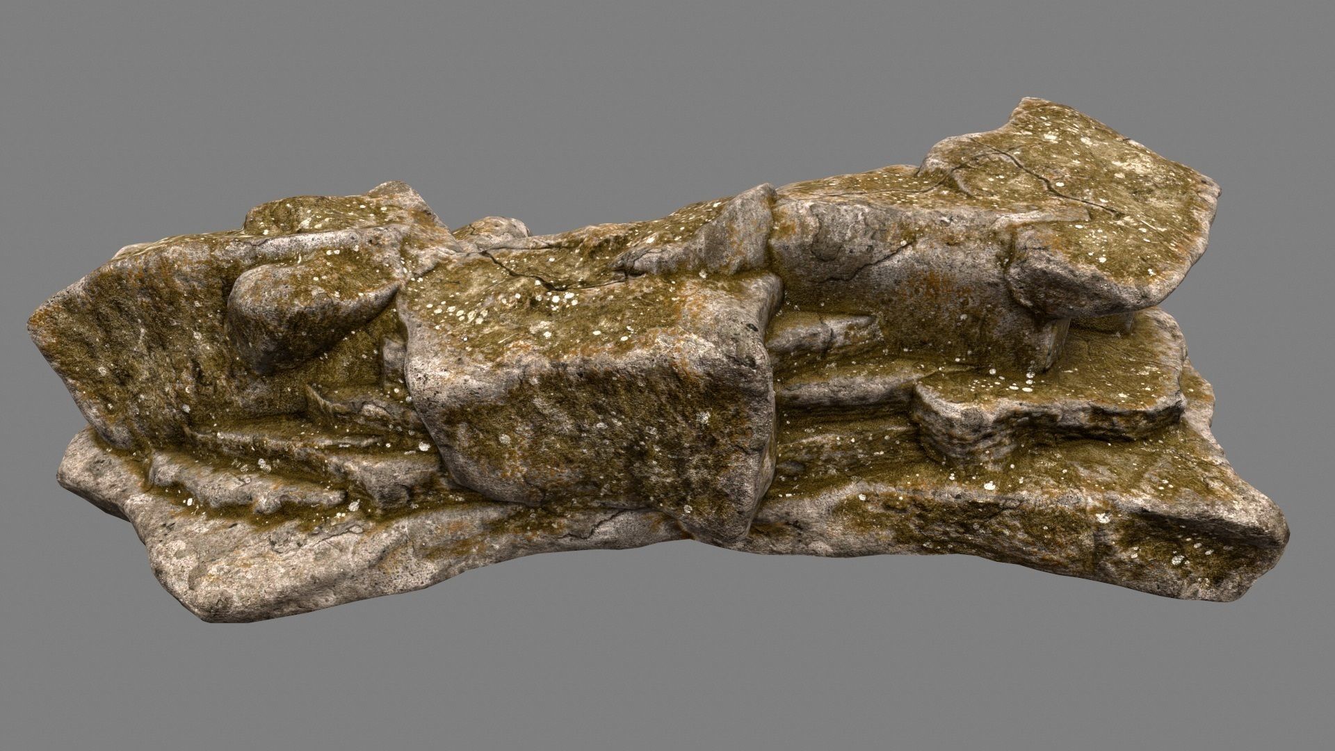 Desert Rock Low-poly 3D model_5