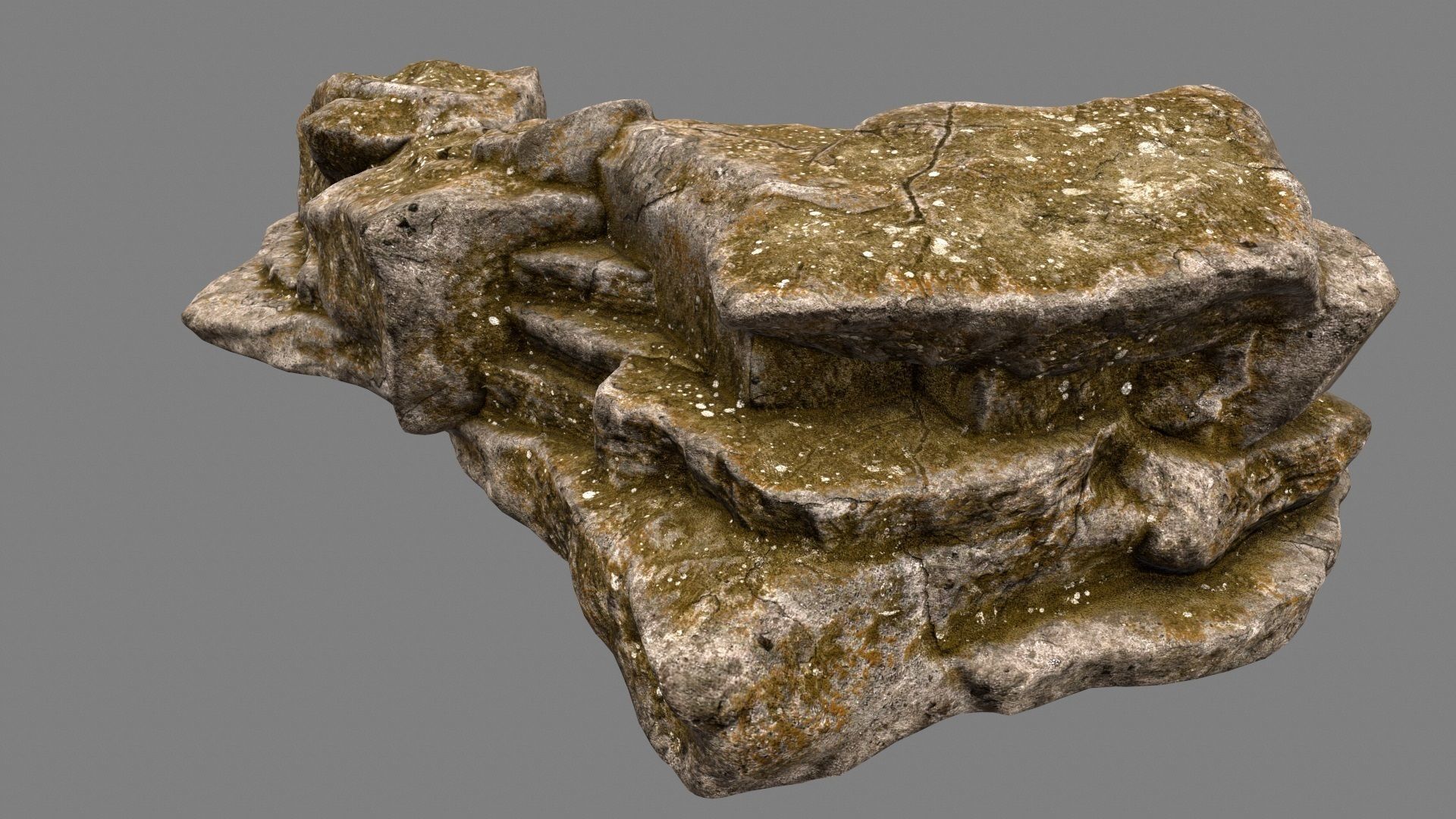 Desert Rock Low-poly 3D model_4