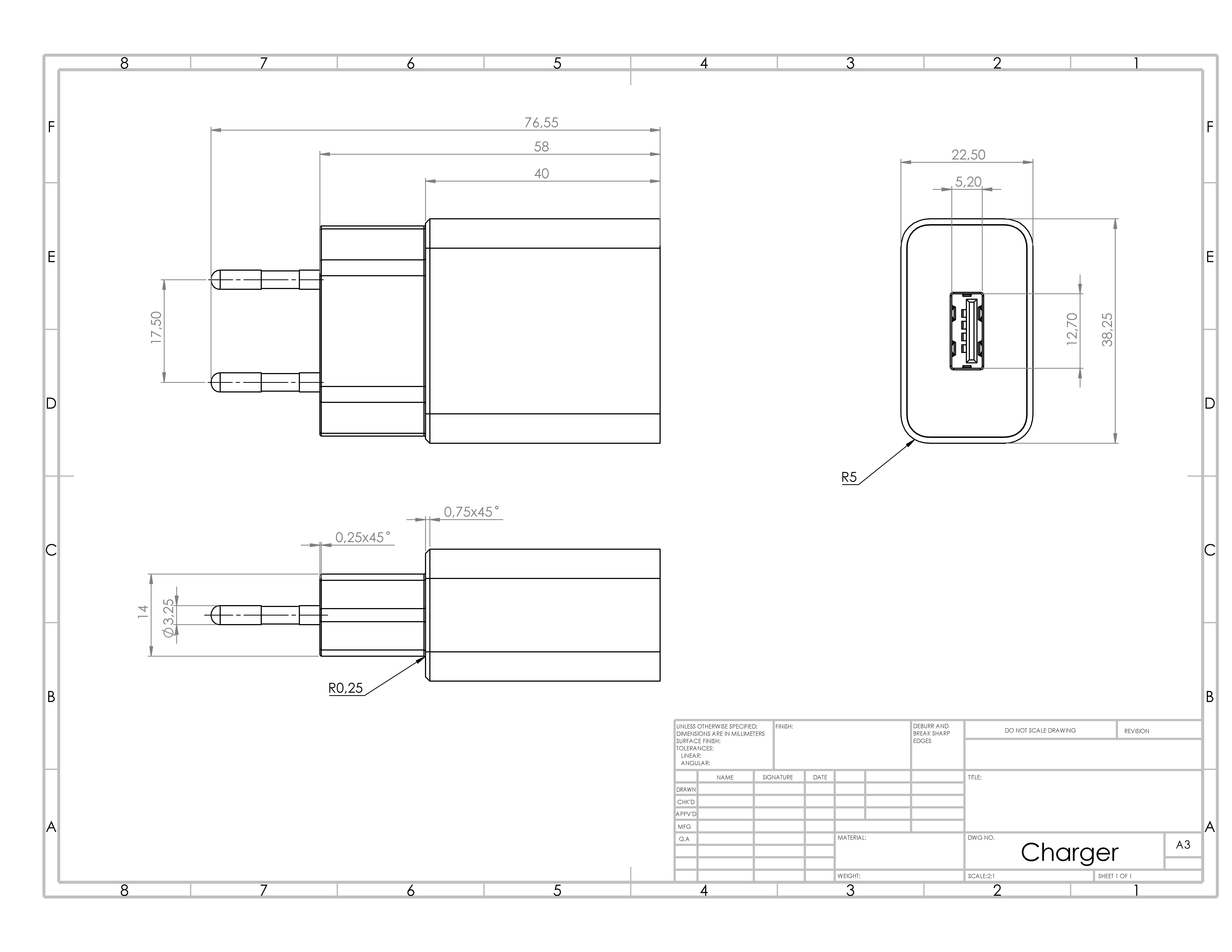 PHONE CHARGER 3D model_8