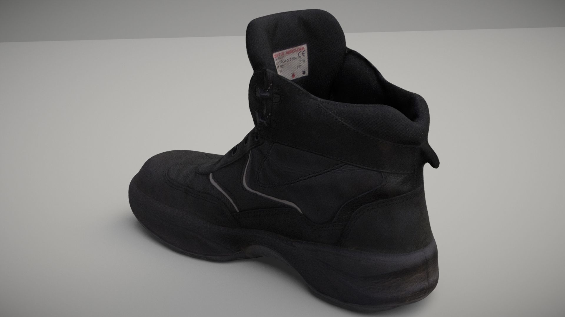 Boot 3D model lowpoly nike work Low-poly 3D model_2