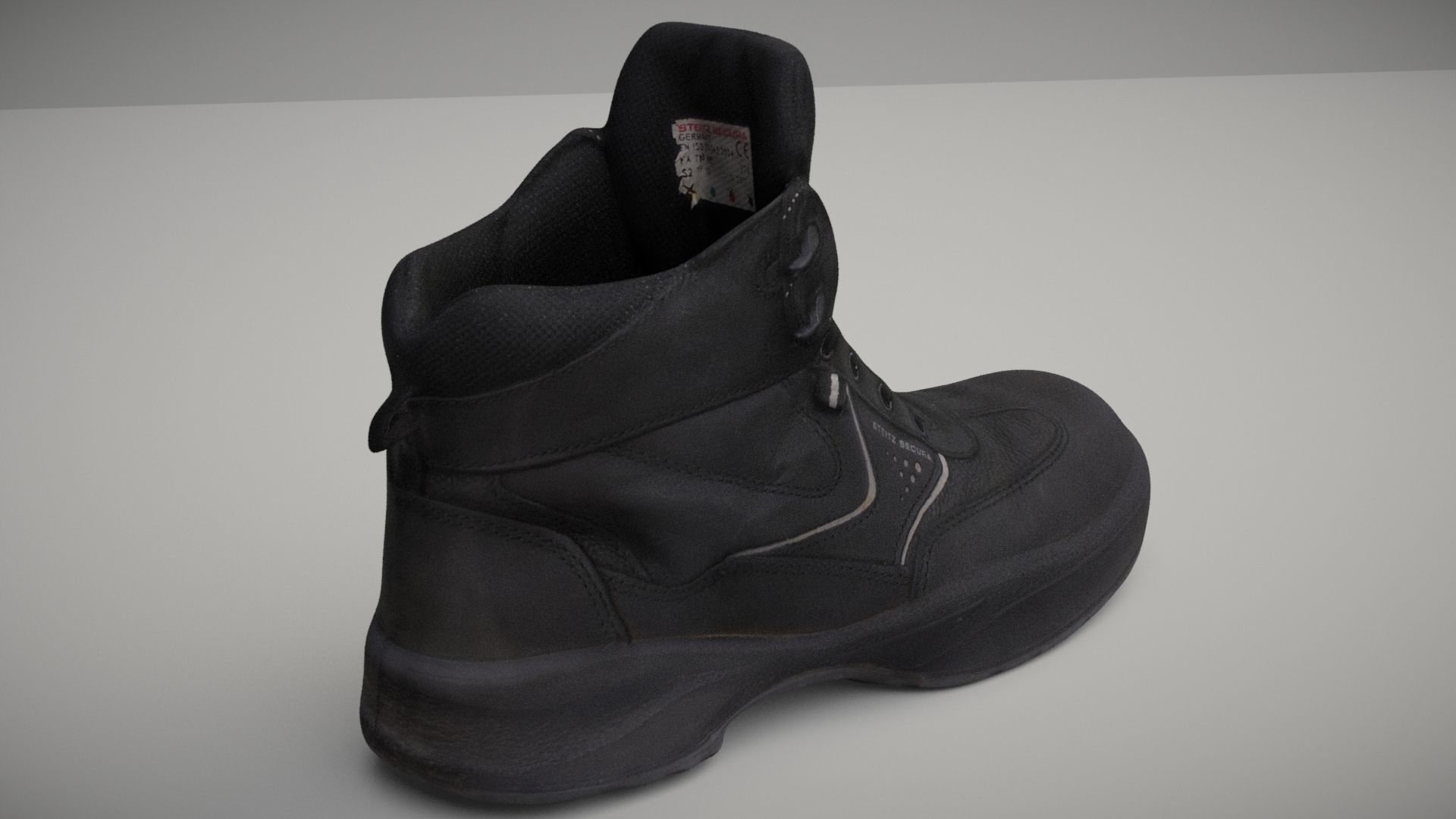 Boot 3D model lowpoly nike work Low-poly 3D model_3
