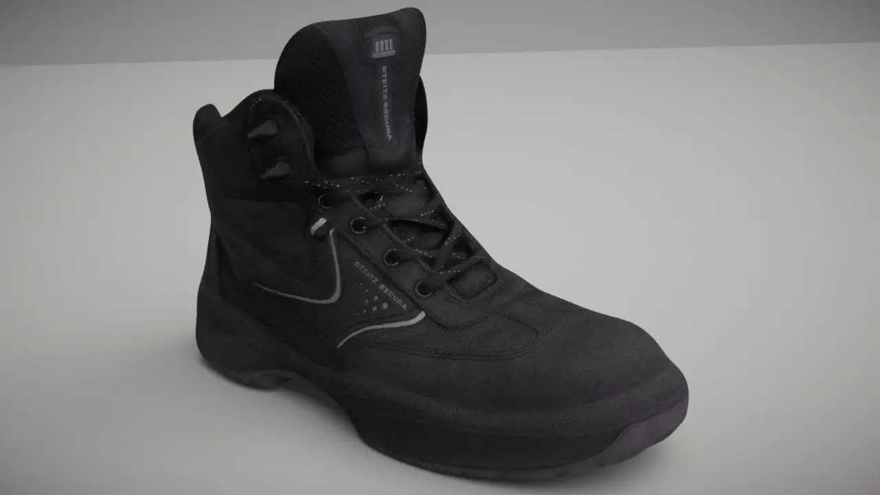 Boot 3D model lowpoly nike work Low-poly 3D model_0