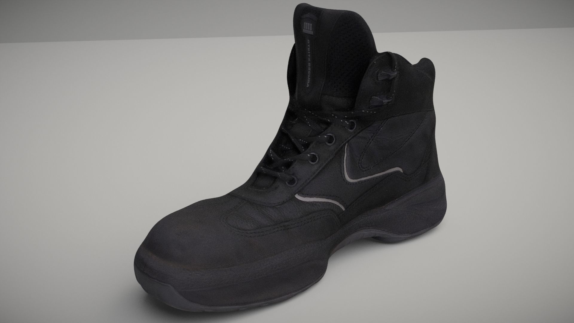 Boot 3D model lowpoly nike work Low-poly 3D model_1