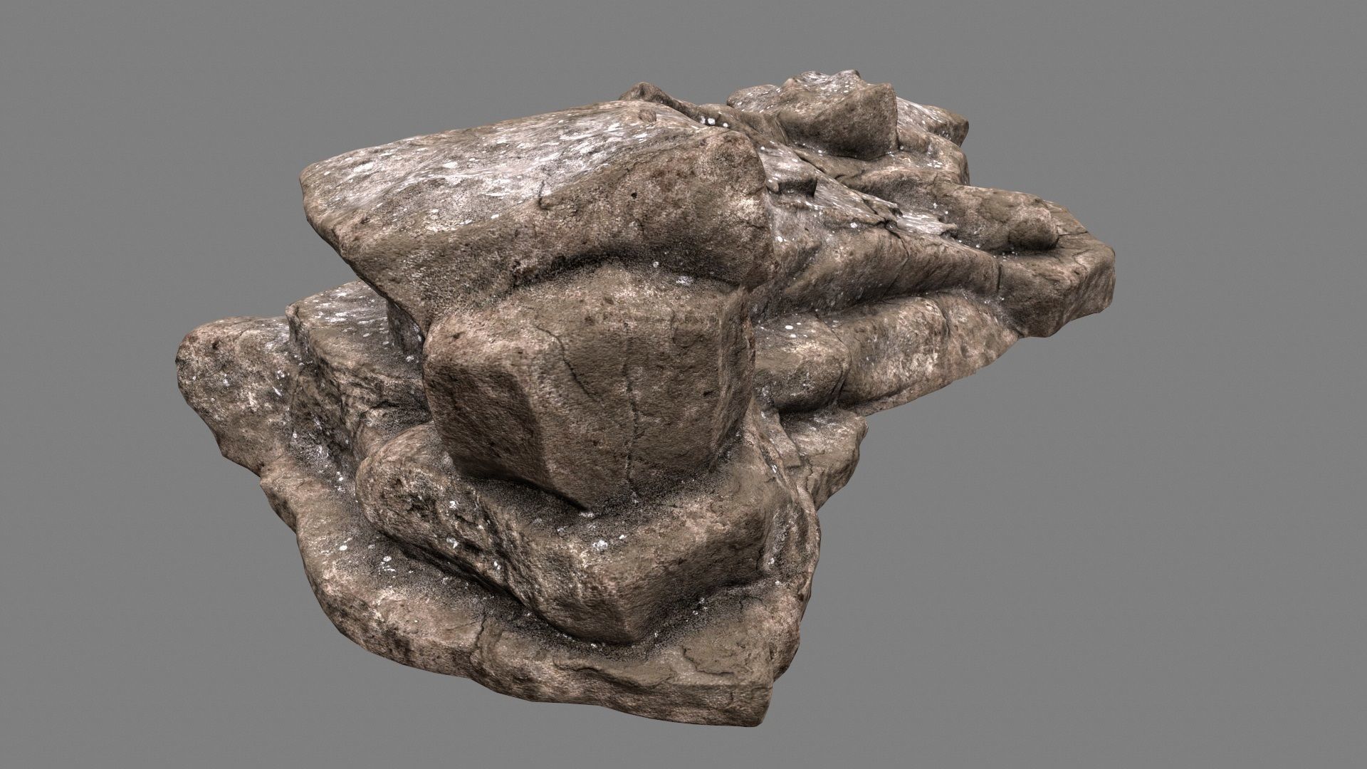 Desert Rock Low-poly 3D model_7