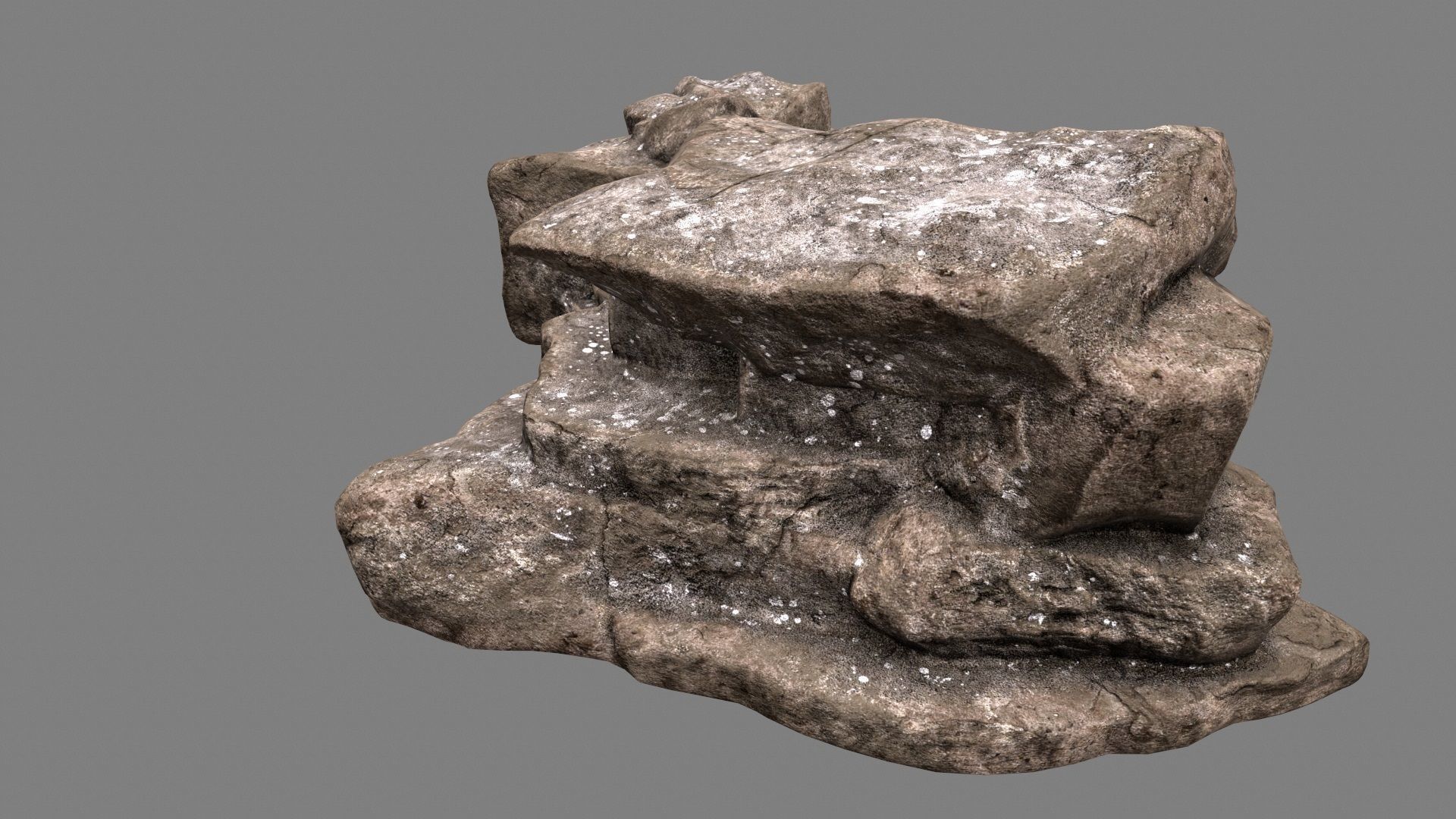 Desert Rock Low-poly 3D model_6