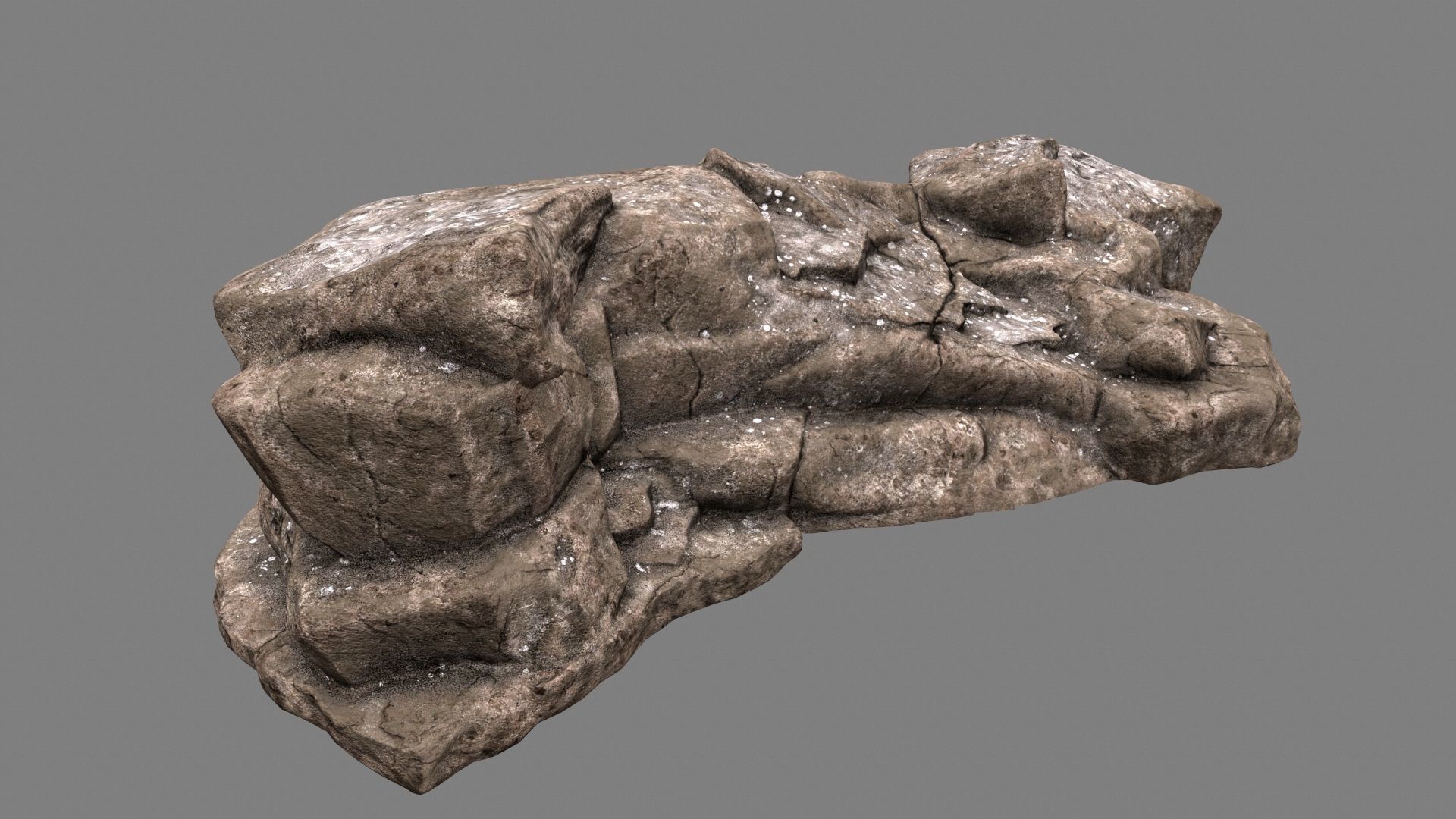 Desert Rock Low-poly 3D model_1