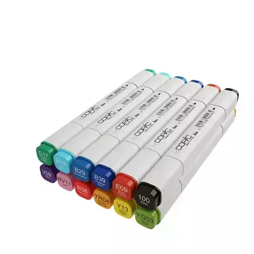 Copic Markers by Copic Free 3D model