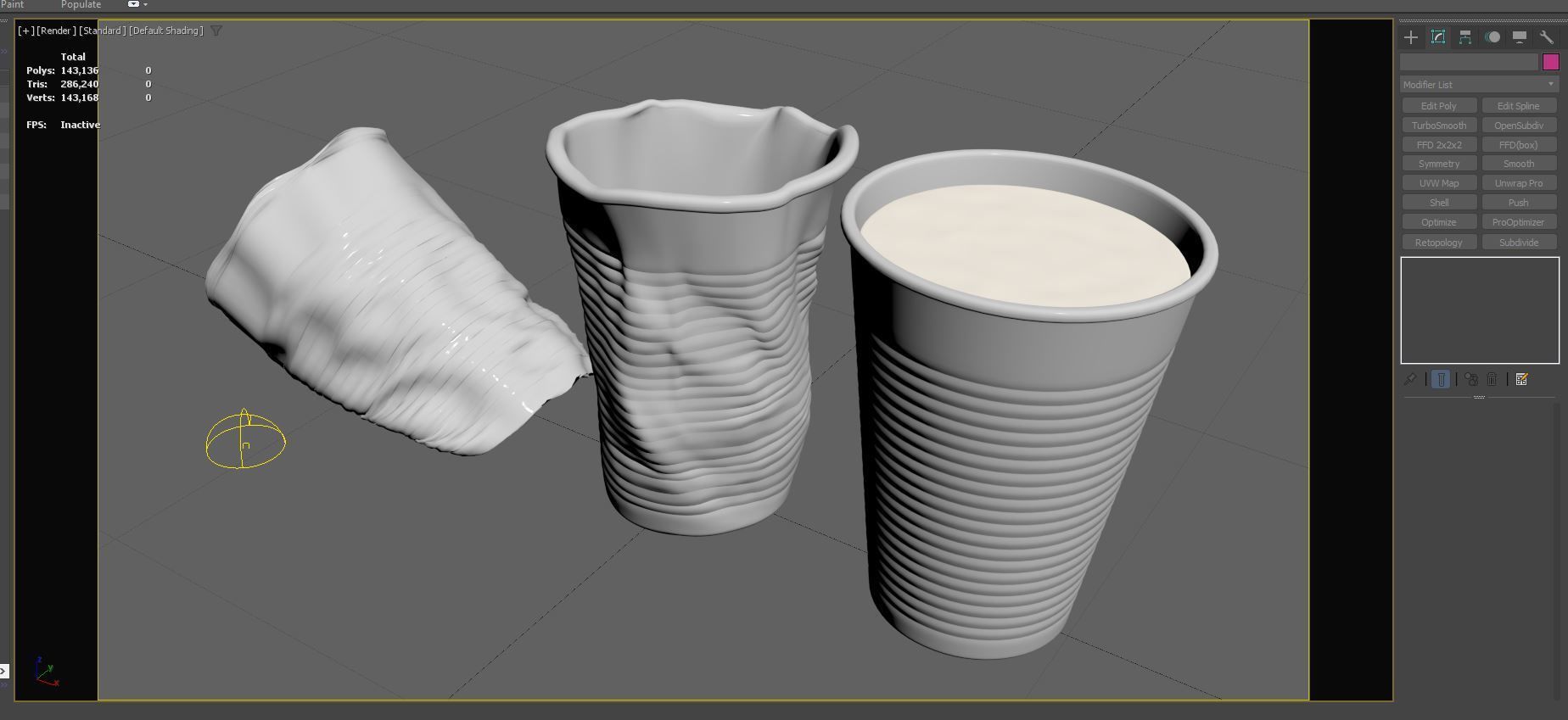 Plastic Cup Low-poly 3D model_7