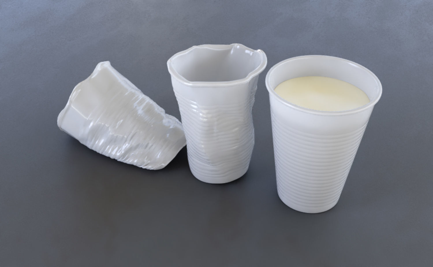 Plastic Cup Low-poly 3D model_6