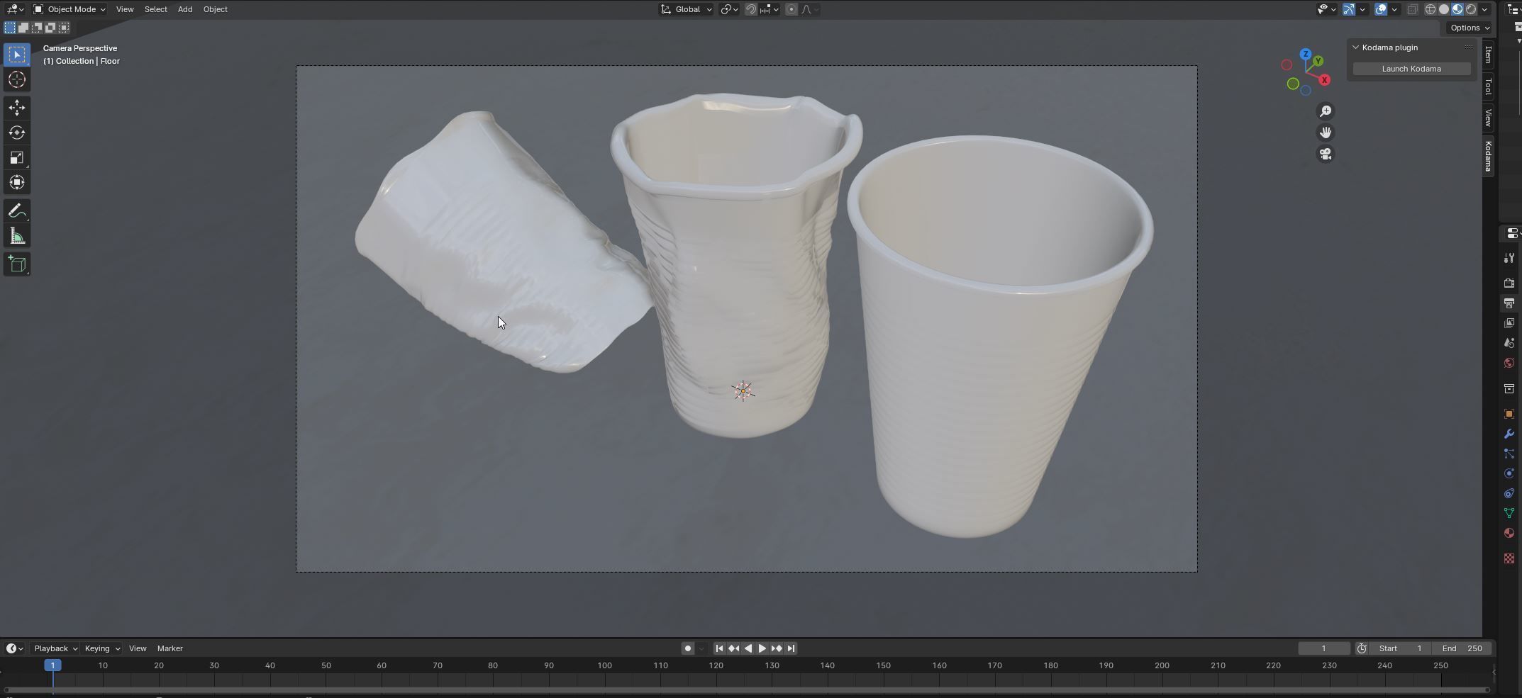 Plastic Cup Low-poly 3D model_8