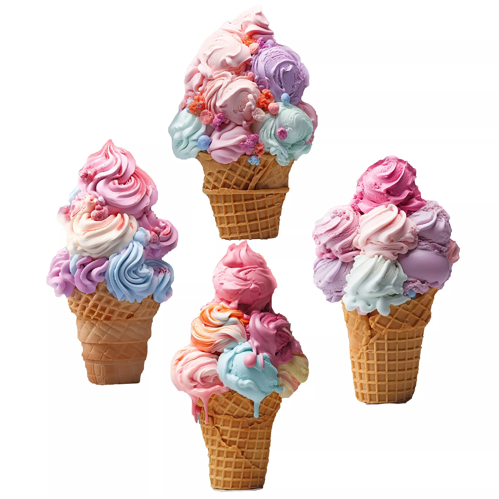 ICE CREAM PACK 4 Low-poly 3D model