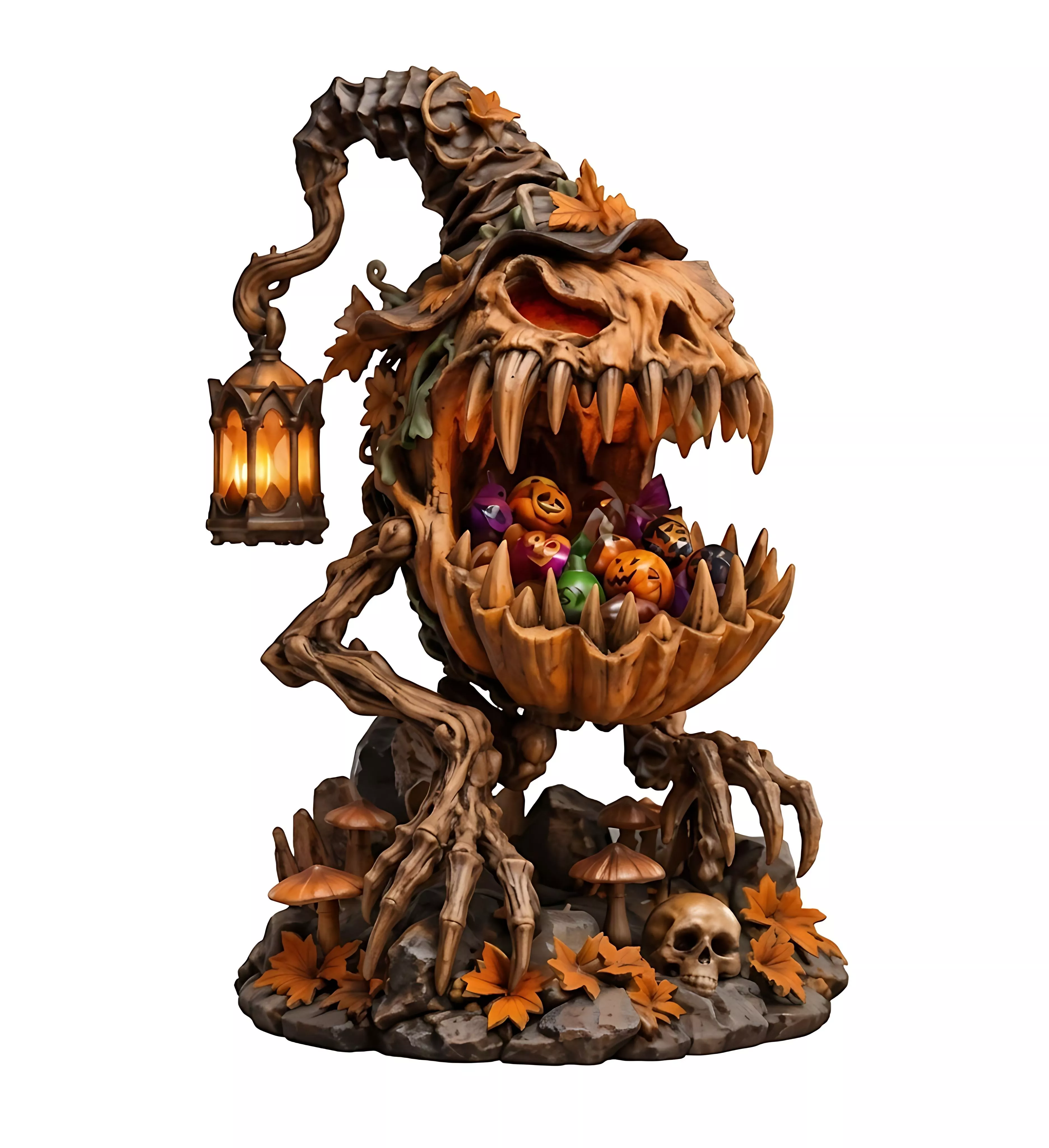 Pumpkin Monster Halloween Candy Bowl Printable Figure Model STLs 3D print model