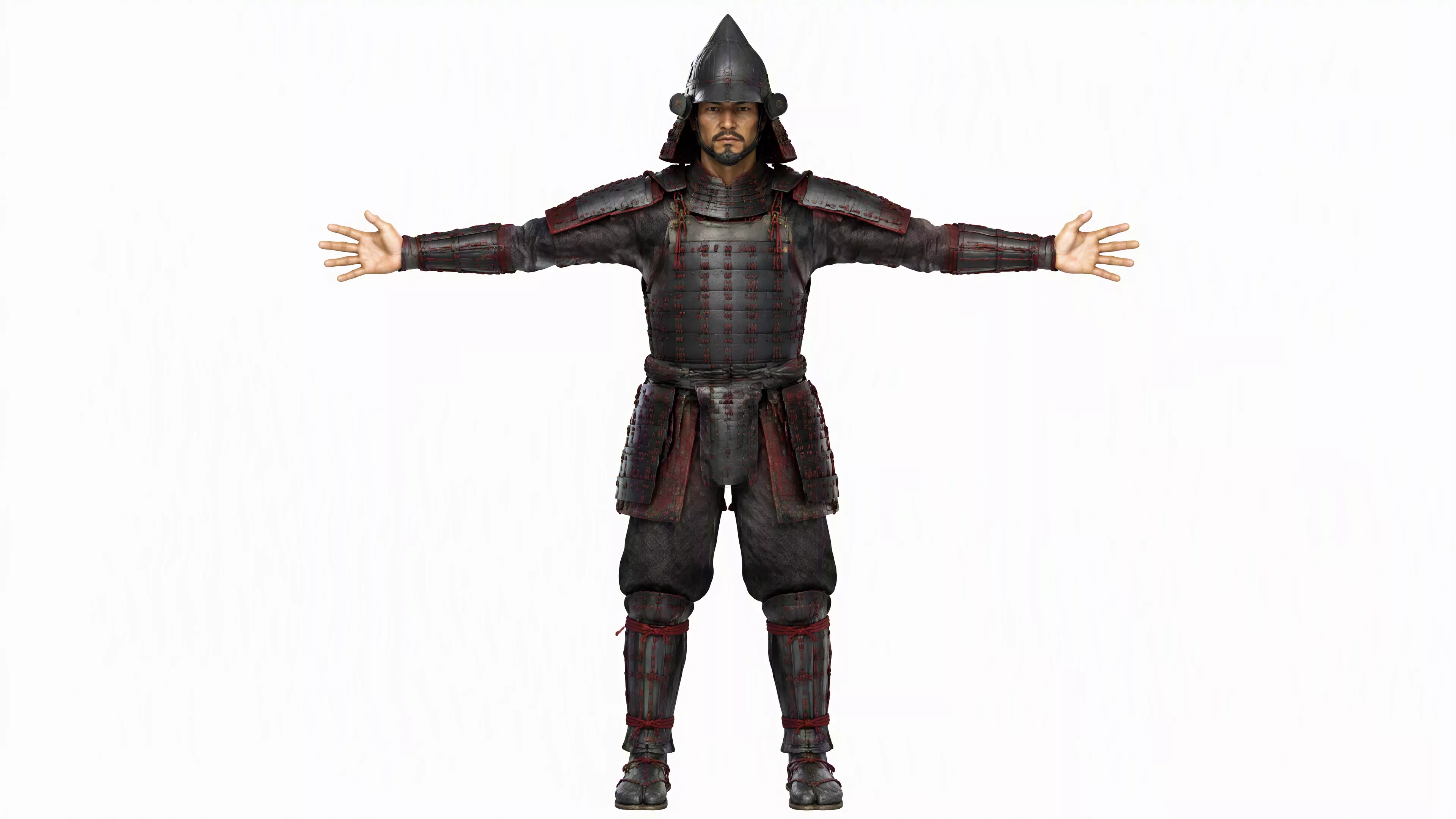 Amurai Iege 3D Character Fully Rigged Game Ready Low-poly 3D model