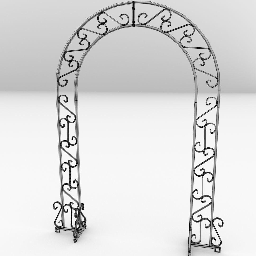 Wedding Arch 3D model_4