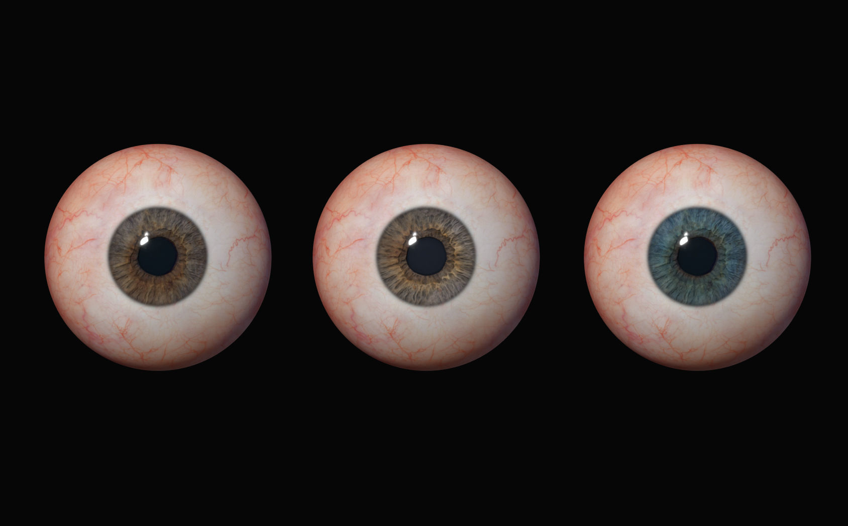3d maya base model eye  Low-poly 3D model_1