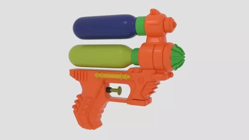  6-Inch Water Guns  3D model_0