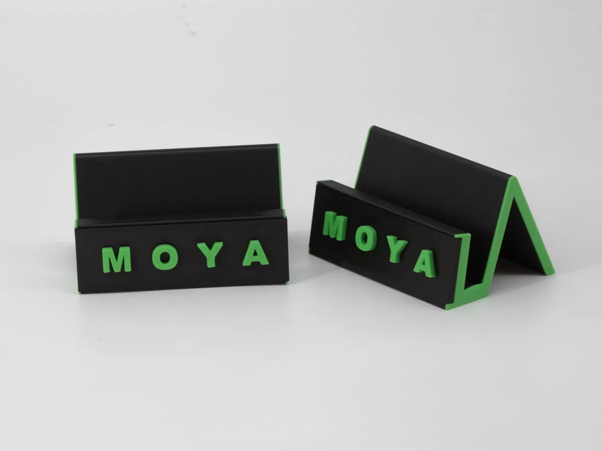 Customizable Business Card Holder Nameplate 3D print model