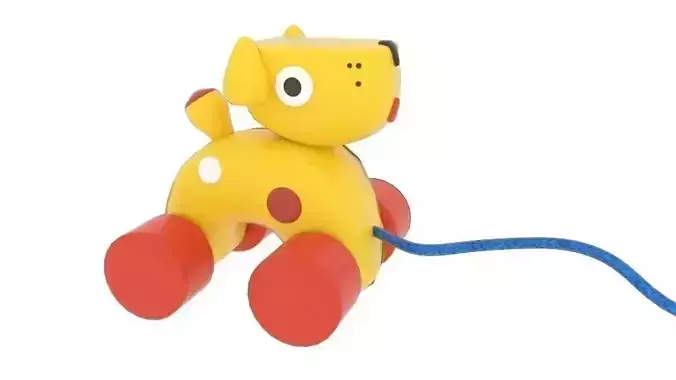 Oiiotoys Dog Pull Toy Low-poly 3D model