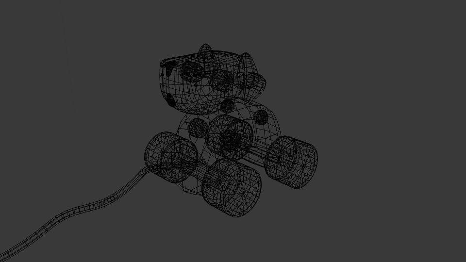 Oiiotoys Dog Pull Toy Low-poly 3D model_5