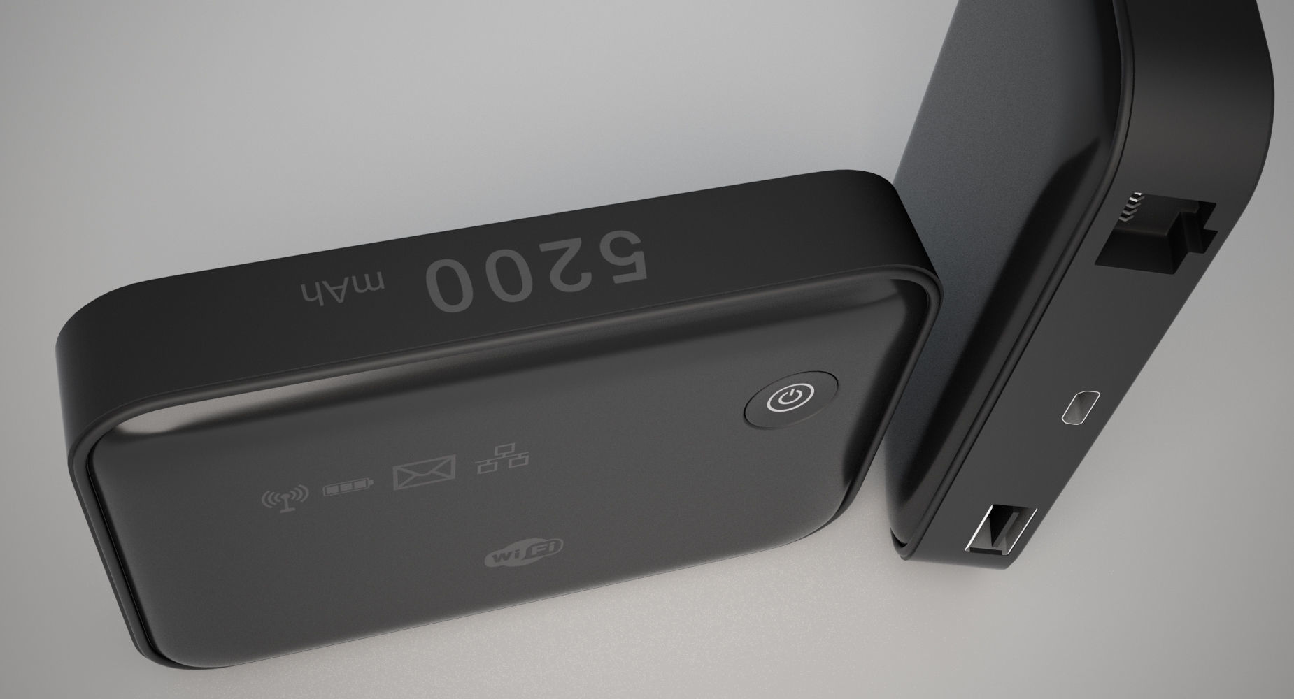 Modem portable power bank 3D model_7