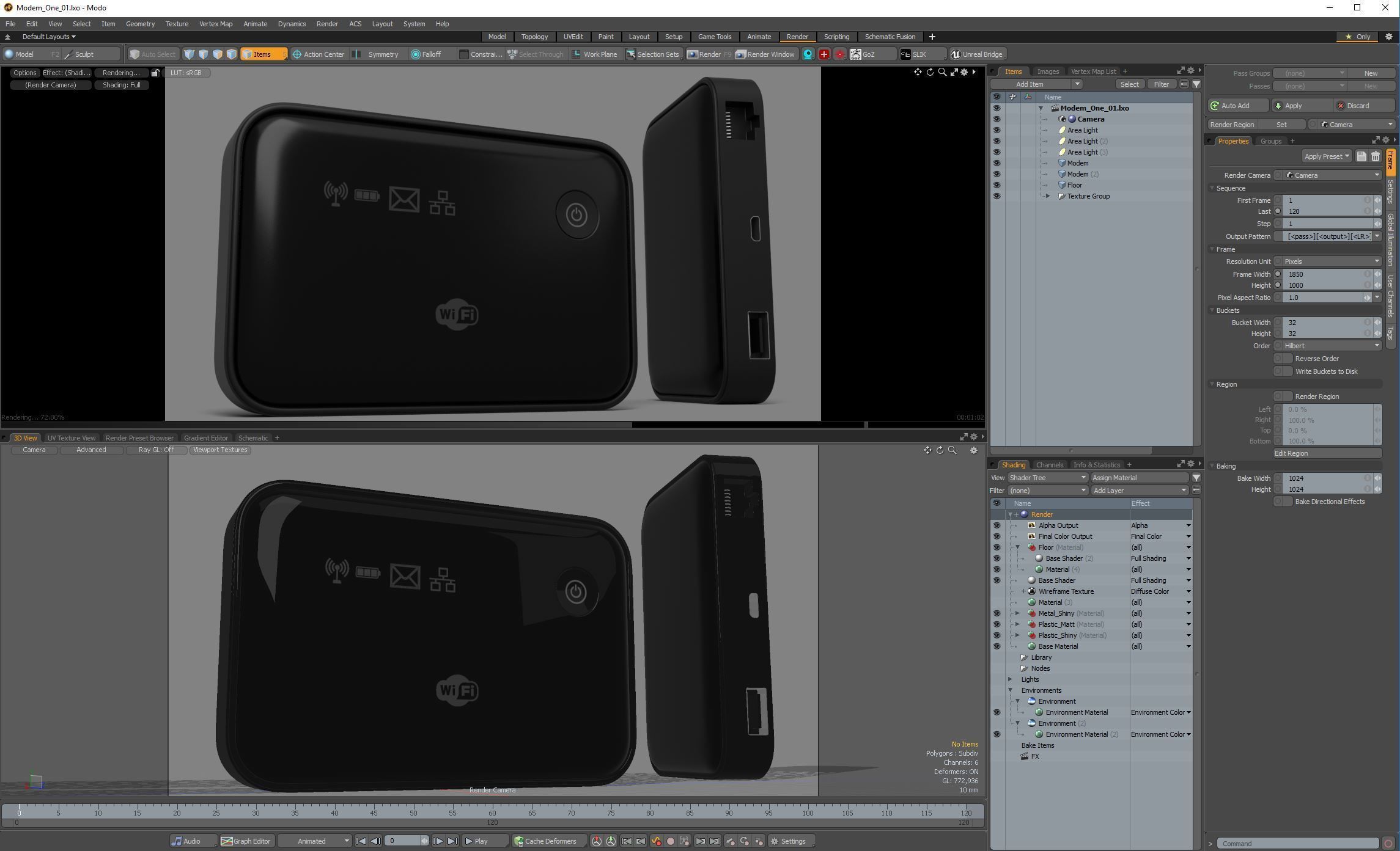 Modem portable power bank 3D model_9