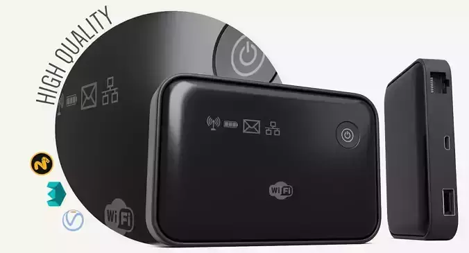 Modem portable power bank 3D model