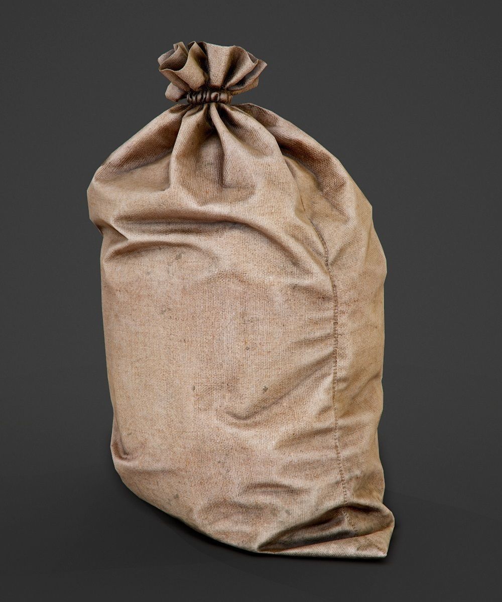Bag from a Sacking PBR Game-Ready Low-poly 3D model_8