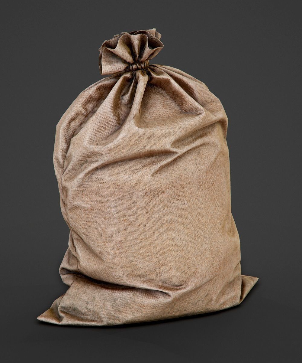 Bag from a Sacking PBR Game-Ready Low-poly 3D model_4