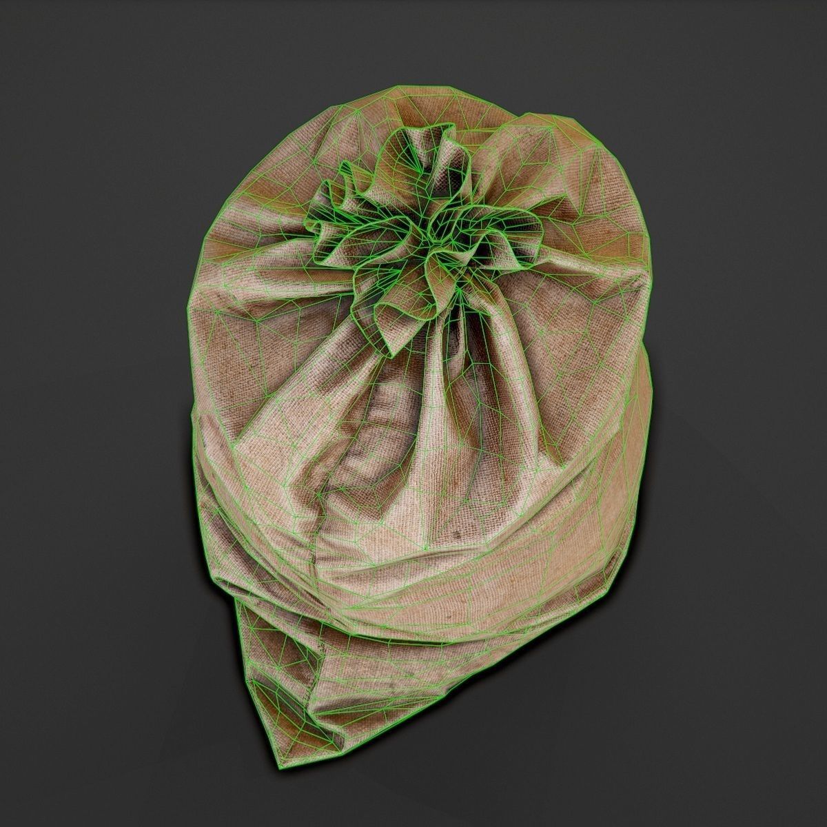 Bag from a Sacking PBR Game-Ready Low-poly 3D model_6