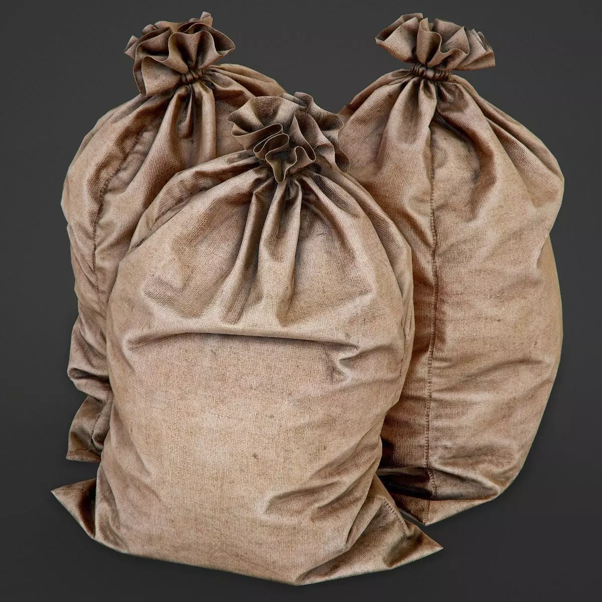 Bag from a Sacking PBR Game-Ready Low-poly 3D model_0