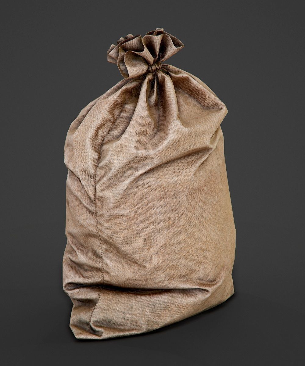 Bag from a Sacking PBR Game-Ready Low-poly 3D model_10