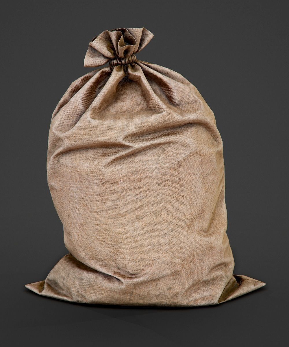 Bag from a Sacking PBR Game-Ready Low-poly 3D model_9