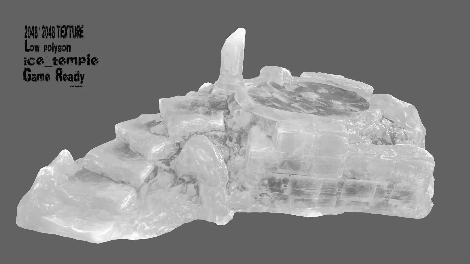 ice temple Low-poly 3D model