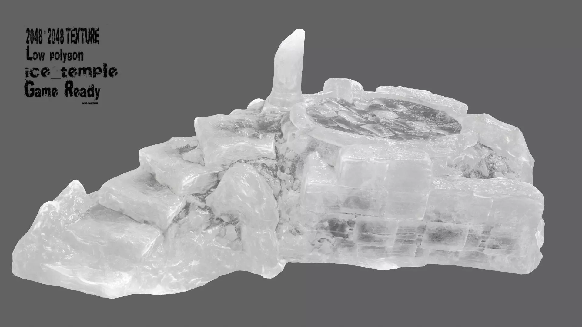 ice temple Low-poly 3D model