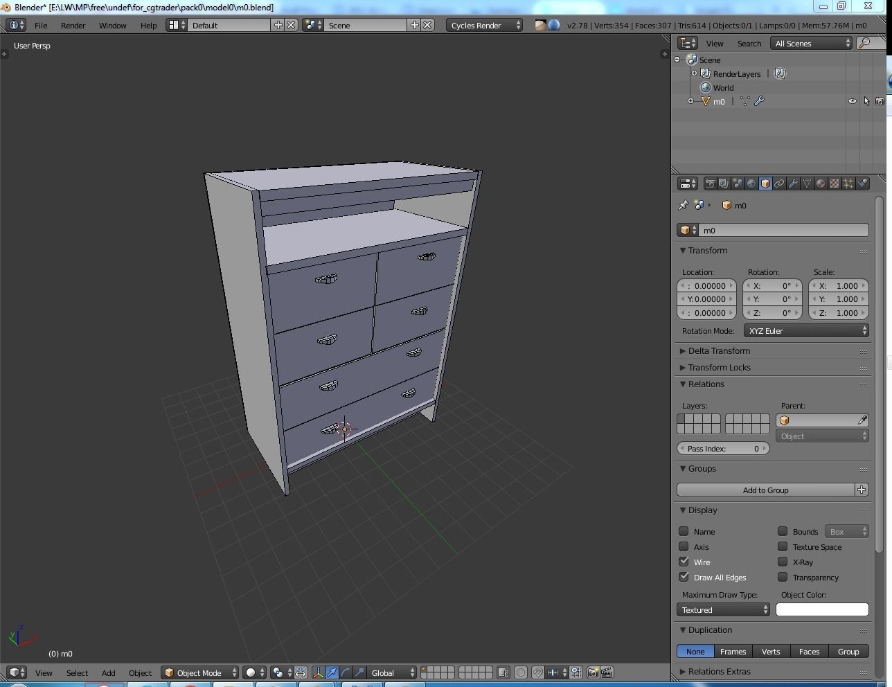 Furniture Pack Low-poly 3D model_4