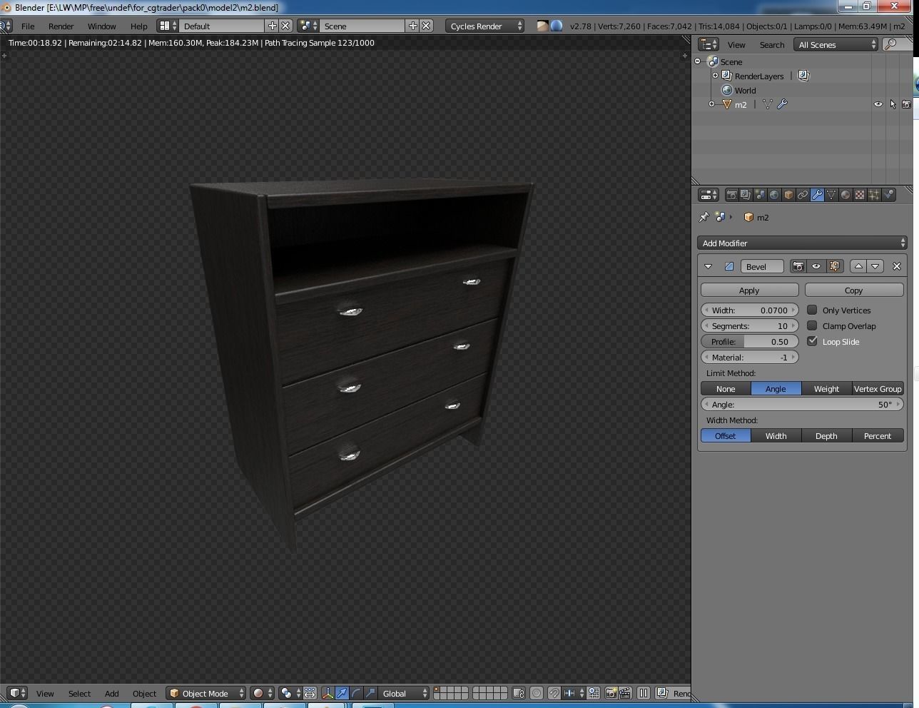 Furniture Pack Low-poly 3D model_5