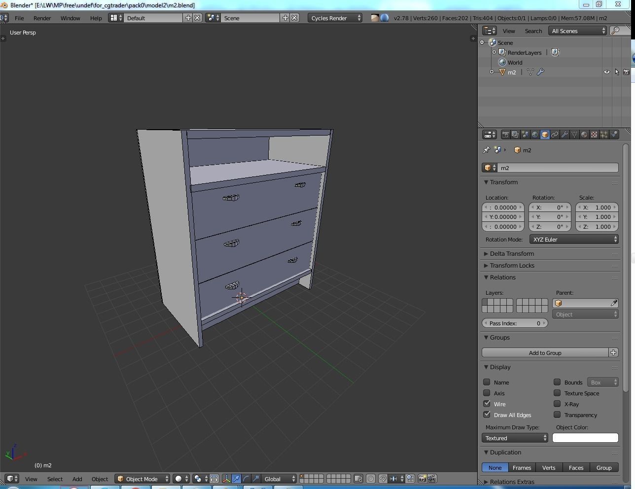 Furniture Pack Low-poly 3D model_6