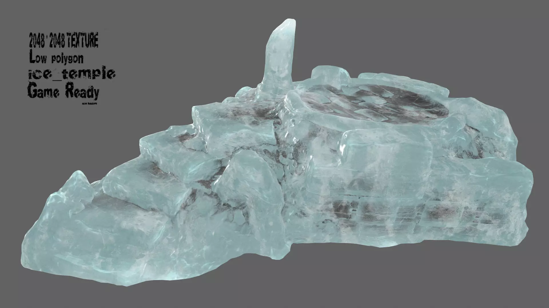 ice temple Low-poly 3D model