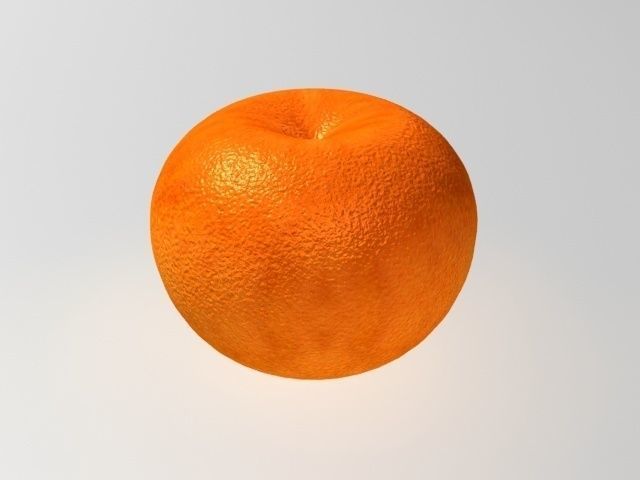 Orange four oranges stacked 3D model_4