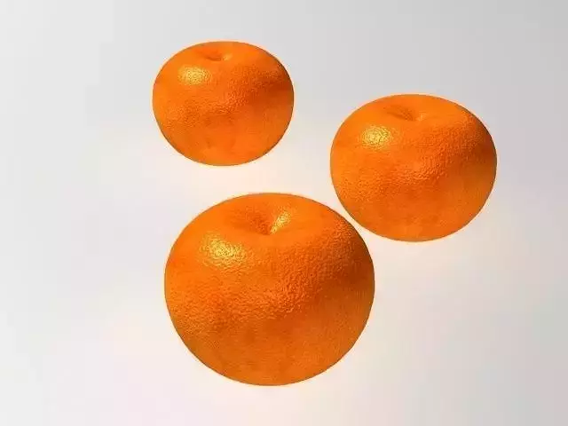 Orange four oranges stacked 3D model