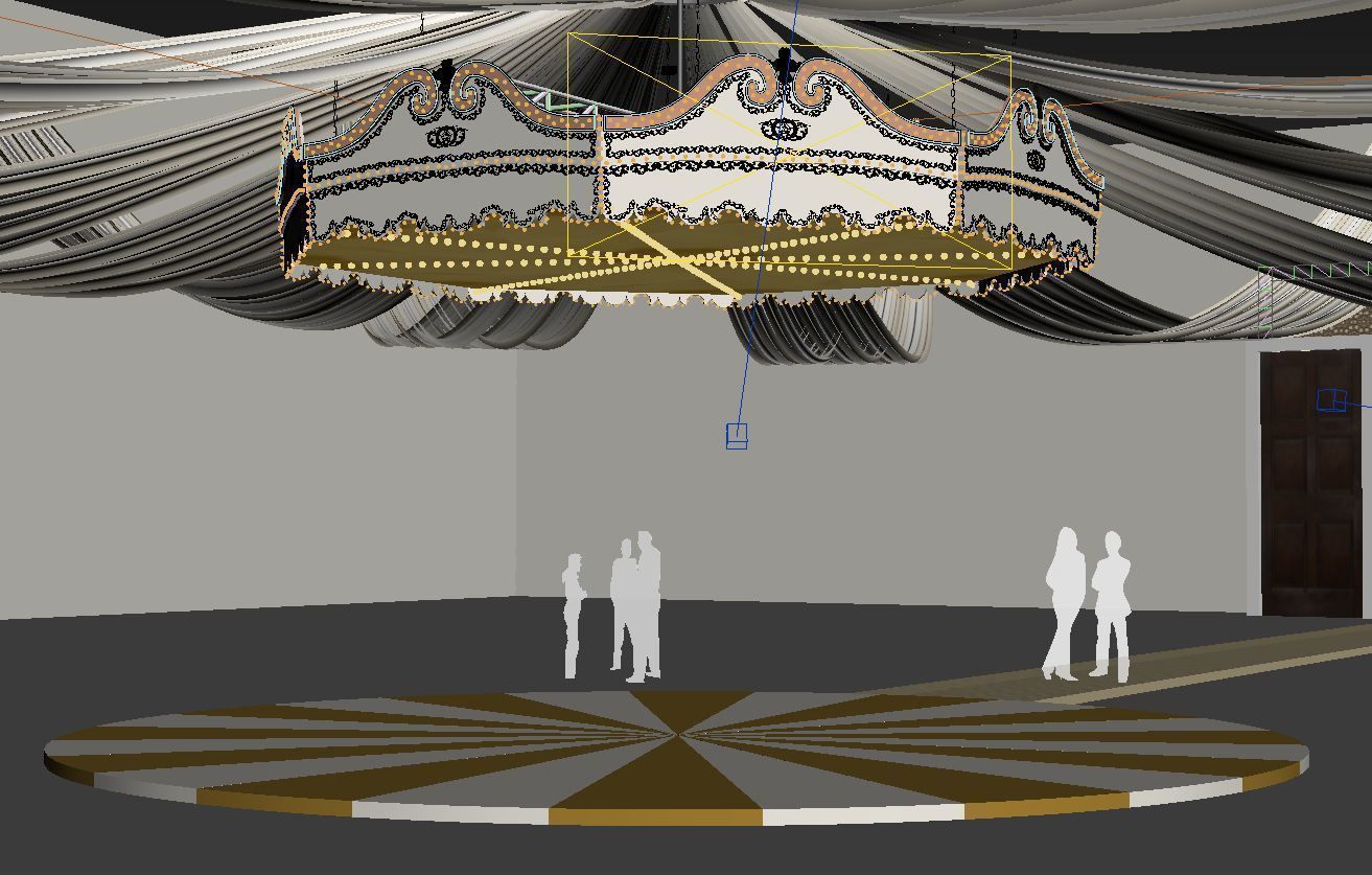 Carousel ceiling light 3D model_7