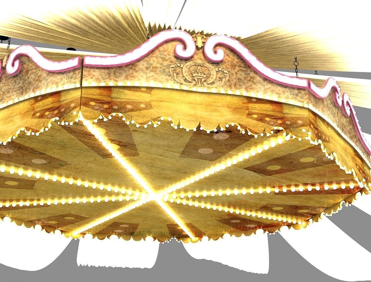 Carousel ceiling light 3D model_4