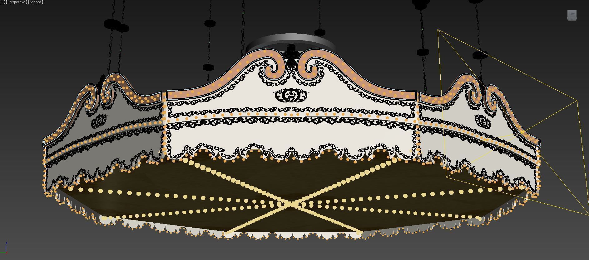 Carousel ceiling light 3D model_8