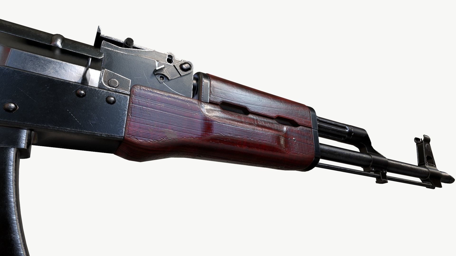 AKM AK-47 AK-74 Low-poly 3D model_11