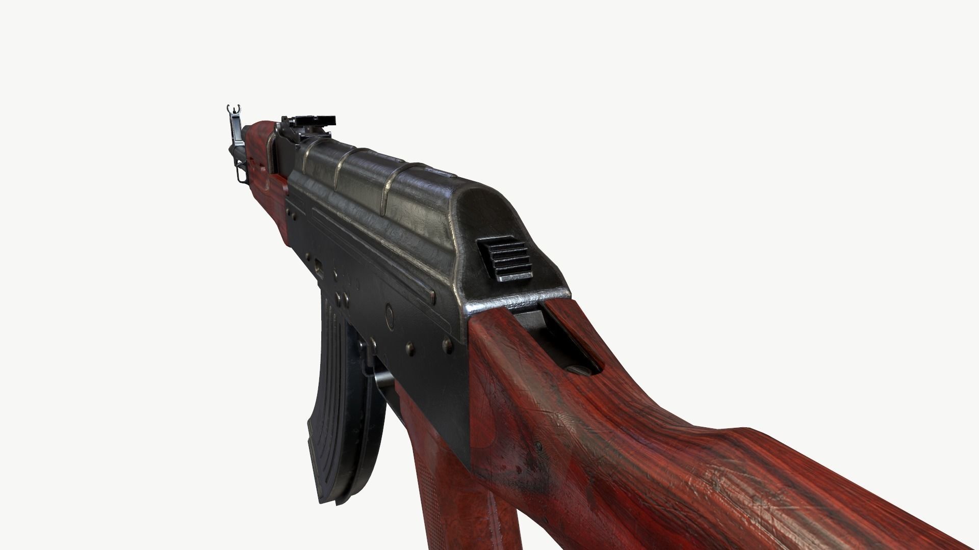 AKM AK-47 AK-74 Low-poly 3D model_7